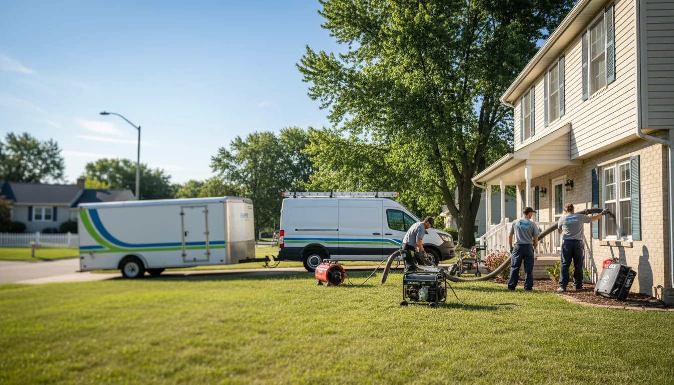 Flooded Basement Restoration And Cleanup With Repair in Fitchburg, WI near me